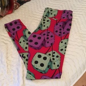 Lularoe dice leggings HTF